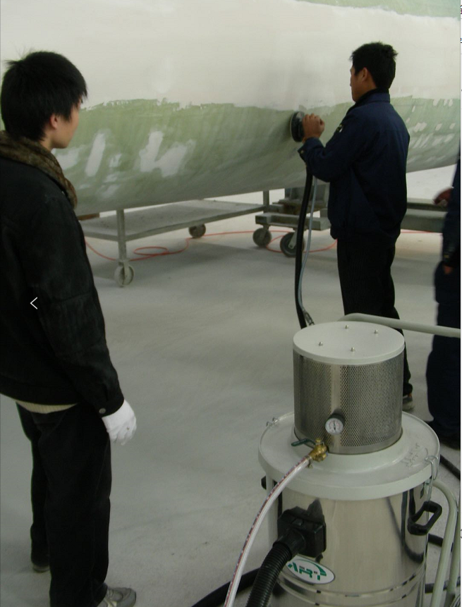 打磨機配合氣動吸塵（chén）器解決方案