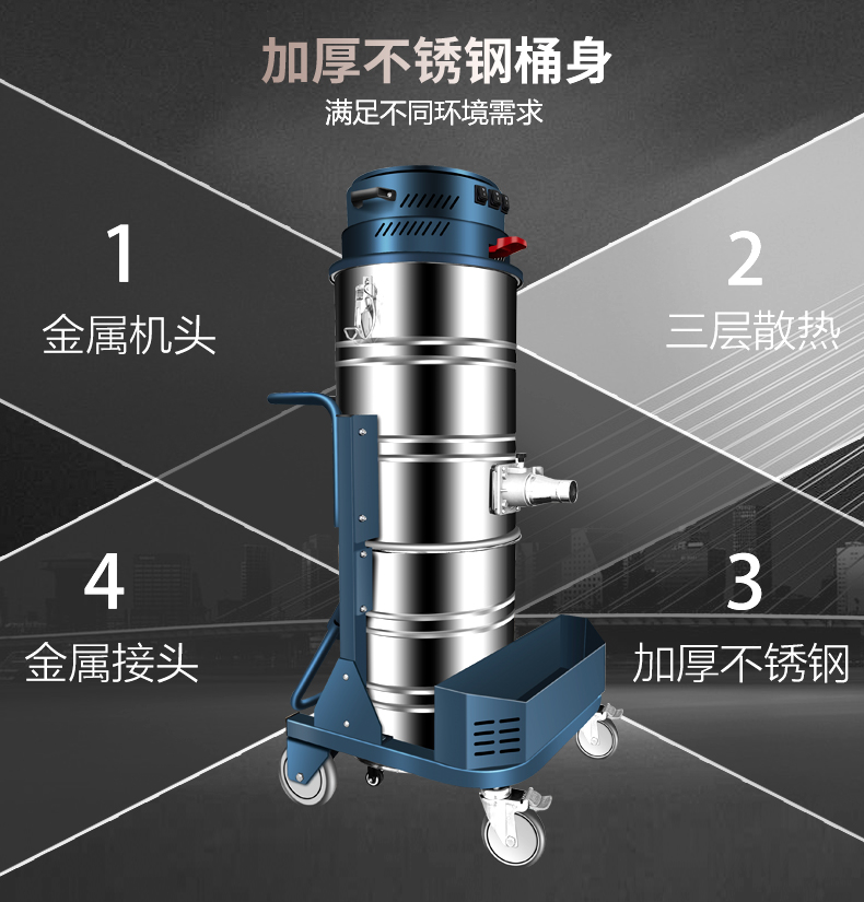 JWM係列（liè）單相雙桶工業真空吸塵器-3